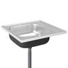 vidaXL Kuchyňsk&yacute; dřez s odtokem stř&iacute;brn&yacute; 600x600x155 mm nerezov&aacute; ocel