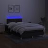 vidaXL Box spring postel s matrac&iacute; a LED čern&aacute; 120x190 cm textil