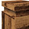 vidaXL Noční stolek s LED old wood 35 x 39 x 55 cm kompozitní dřevo