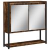 vidaXL Koupelnov&aacute; skř&iacute;ňka se zrcadlem kouřov&yacute; dub 60x16x60 cm kompozit