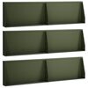vidaXL Opěrn&aacute; zeď 6 ks 80 x 12 x 30 cm Ocel Olivově zelen&aacute;