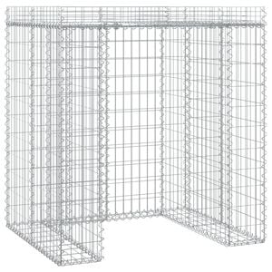 vidaXL Gabionov&aacute; stěna na popelnici 110x91x120 cm pozinkovan&eacute; železo