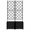 vidaXL Zahradn&iacute; pěstebn&iacute;k 2 pcs Čern&aacute; 80 x 40 x 143 cm Ocel