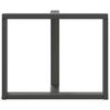 vidaXL Nohy k jídelnímu stolu ve tvaru T, 2 ks, antracitové, 100 x 35 x (72-73) cm, ocel