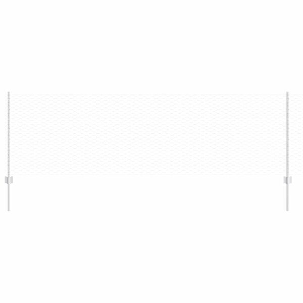 vidaXL Plot s sloupkem Stř&iacute;brn&aacute; 0,8 x 25 m Ocel