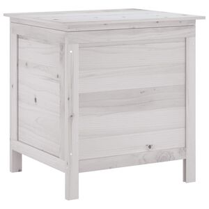 vidaXL Zahradn&iacute; &uacute;ložn&yacute; box b&iacute;l&yacute; 50x49x56,5 cm masivn&iacute; jedlov&eacute; dřevo