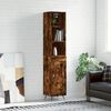 vidaXL Skř&iacute;ň highboard kouřov&yacute; dub 34,5 x 34 x 180 cm kompozitn&iacute; dřevo
