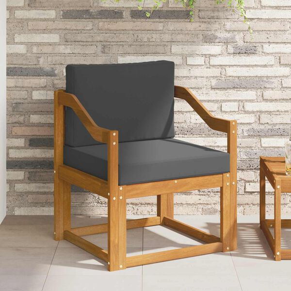 vidaXL Venkovn&iacute; pohovka Masivn&iacute; ak&aacute;ciov&eacute; dřevo a polyester Př&iacute;rodn&iacute;