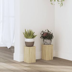 vidaXL Stojany na rostliny 2 ks dub sonoma 10x10x18cm kompozitn&iacute; dřevo