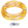 vidaXL Světeln&yacute; řetěz s mikro LED 40 m 400 LED tepl&yacute; b&iacute;l&yacute; 8 funkc&iacute;