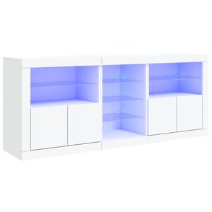 vidaXL Př&iacute;born&iacute;k s LED osvětlen&iacute;m b&iacute;l&yacute; 181,5 x 37 x 67 cm