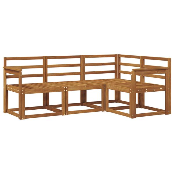 vidaXL Venkovn&iacute; pohovkov&aacute; souprava 4 pcs Př&iacute;rodn&iacute;