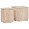vidaXL Ručně vyroben&aacute; sada vedlej&scaron;&iacute;ch stolů 2 pcs B&iacute;l&aacute; 45 x 45 x 45 cm