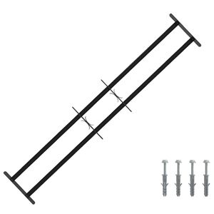 vidaXL Zabezpečovac&iacute; mř&iacute;ž pro okna se 2 př&iacute;čn&yacute;mi li&scaron;tami 3 pcs