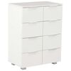 vidaXL Př&iacute;born&iacute;k b&iacute;l&yacute; s vysok&yacute;m leskem 60x35x80 cm kompozitn&iacute; dřevo