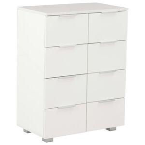 vidaXL Př&iacute;born&iacute;k b&iacute;l&yacute; s vysok&yacute;m leskem 60x35x80 cm kompozitn&iacute; dřevo