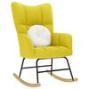 vidaXL Houpací křeslo světle žluté textil