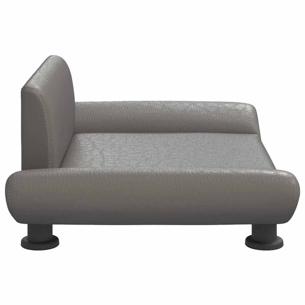 vidaXL Pelíšek pro psy šedý 70 x 45 x 28 cm umělá kůže