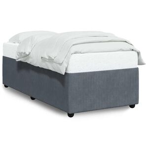 vidaXL R&aacute;m postele bez matrace tmavě &scaron;ed&aacute; 80 x 200 cm samet