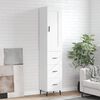 vidaXL Skř&iacute;ň highboard b&iacute;l&aacute; 34,5 x 34 x 180 cm kompozitn&iacute; dřevo
