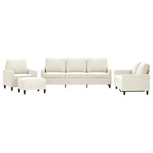 vidaXL 4d&iacute;ln&aacute; sedac&iacute; souprava s podu&scaron;kami kr&eacute;mov&aacute; samet