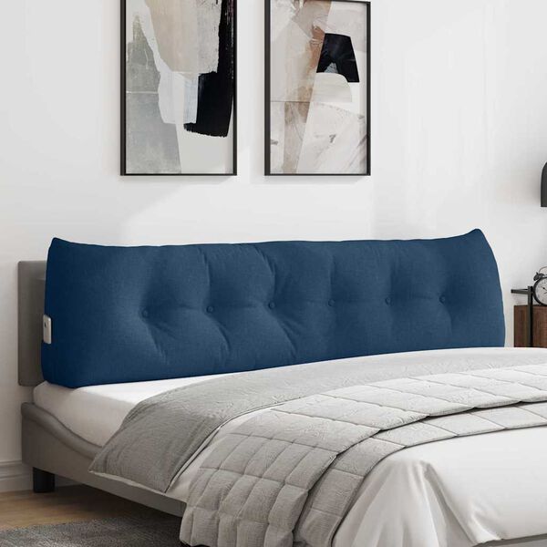 vidaXL Polštář na záda Modrá 180 x 24 x 50 cm textil