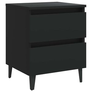 vidaXL Nočn&iacute; stolek čern&yacute; 40 x 35 x 50 cm kompozitn&iacute; dřevo