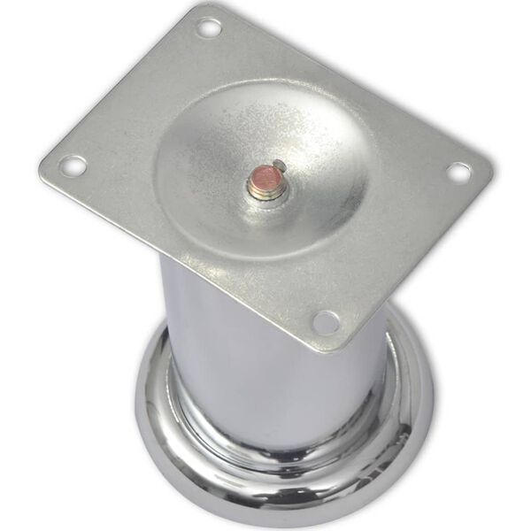 vidaXL Nohy k pohovce 8 ks kulaté chrom 60 mm
