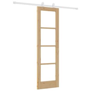 vidaXL Posuvn&eacute; dveře ORKDAL 61 x 198,5 cm Masivn&iacute; borov&eacute; dřevo a sklo