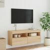 vidaXL N&aacute;stěnn&aacute; TV skř&iacute;ňka s LED osvětlen&iacute;m dub sonoma 100x30x40 cm
