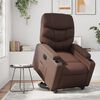 vidaXL Elektrick&eacute; zvedac&iacute; polohovac&iacute; křeslo hněd&eacute; uměl&aacute; kůže
