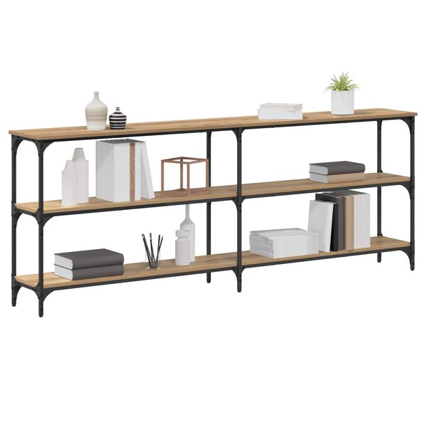 vidaXL Konzolov&yacute; stolek dub artisan 200 x 29 x 75 cm