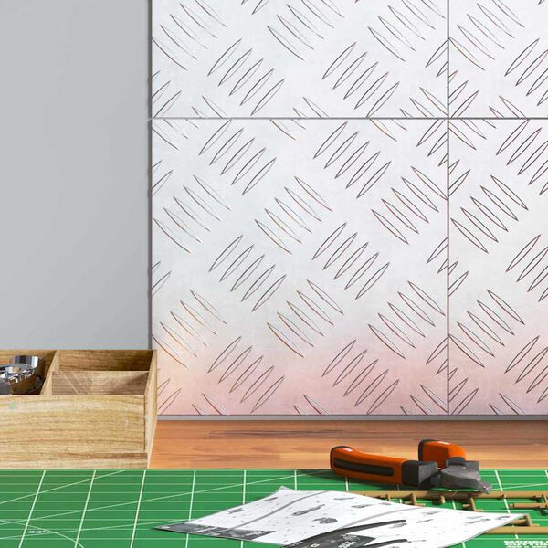 vidaXL Schodov&eacute; n&aacute;&scaron;lapy Čtvercov&yacute; 4 pcs Stř&iacute;brn&aacute; 20 x 20 cm Hlin&iacute;k