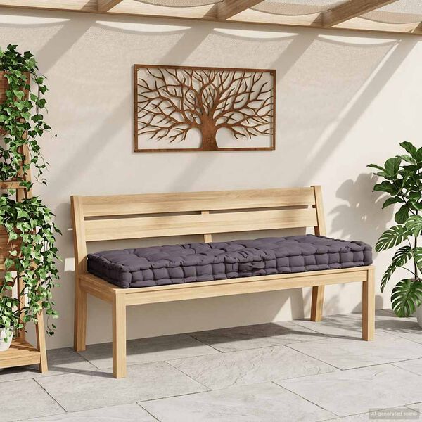 vidaXL Podu&scaron;ka na n&aacute;bytek z palet bavlna 120 x 80 x 10 cm antracitov&aacute;