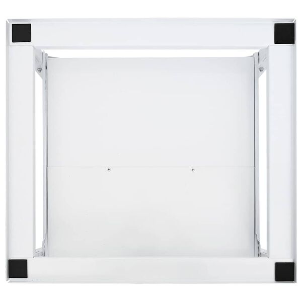 vidaXL Podstavec pod pračku s v&yacute;suvnou polic&iacute; b&iacute;l&yacute;