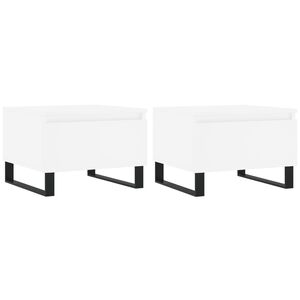 vidaXL Konferenčn&iacute; stolky 2 ks b&iacute;l&eacute; 50 x 46 x 35 cm kompozitn&iacute; dřevo