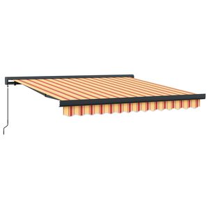 vidaXL Stahovac&iacute; mark&yacute;za Žlut&aacute; a oranžov&aacute; 300 x 250 cm Pl&aacute;tno a hlin&iacute;k