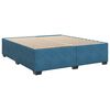 vidaXL Box spring postel s matrac&iacute; modr&aacute; 180 x 200 cm samet