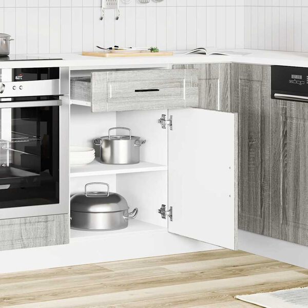 vidaXL Kuchyňsk&aacute; spodn&iacute; skř&iacute;ňka "Porto" &scaron;ed&yacute; sonoma kompozitn&iacute; dřevo