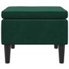 vidaXL Stolička s dřevěn&yacute;mi nohami tmavě zelen&aacute; samet