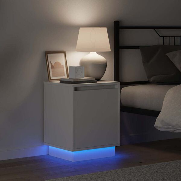 vidaXL Nočn&iacute; skř&iacute;ňka B&iacute;l&aacute; 39 x 34,5 x 50 cm Kompozitn&iacute; dřevo