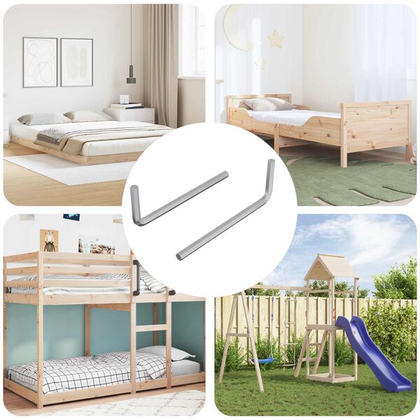 vidaXL &Scaron;estihrann&yacute; kl&iacute;č 2 pcs Stř&iacute;brn&aacute; 32 x 86 mm Ocel