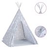 vidaXL Dětsk&eacute; t&yacute;p&iacute; s &uacute;ložnou ta&scaron;kou polyester &scaron;ed&eacute; 115x115x160 cm