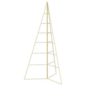 vidaXL Kovov&yacute; v&aacute;nočn&iacute; stromeček KUOPIO 140 cm Ocel Zlat&aacute;