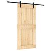 vidaXL Posuvn&eacute; dveře Přirozen&aacute; a čern&aacute; 95 x 210 cm