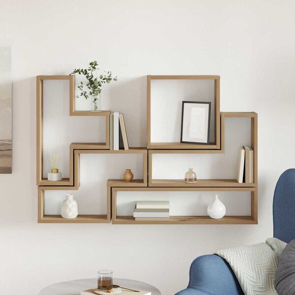 vidaXL N&aacute;stěnn&aacute; polička N&aacute;stěnn&yacute; Artisanov&yacute; dub 96 x 12 x 64 cm