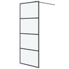 vidaXL Sprchov&aacute; z&aacute;stěna walk-in čern&aacute; 80 x 195 cm ml&eacute;čn&eacute; ESG sklo