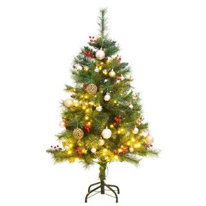 vidaXL Uměl&yacute; skl&aacute;pěc&iacute; v&aacute;nočn&iacute; stromek se 150 LED a koulemi 150 cm