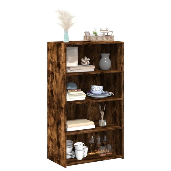 vidaXL Skř&iacute;ň highboard kouřov&yacute; dub 70 x 41 x 124 cm kompozitn&iacute; dřevo