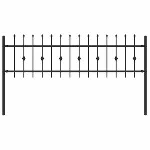 vidaXL Spike plot ASTEN 200 x 110 cm Pr&aacute;&scaron;kově lakovan&aacute; ocel Čern&aacute;